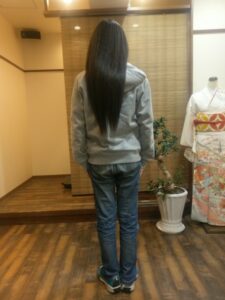 男性からのヘアドネーションです. 愛知県名古屋市の美容院, ヘアサロン. 髪の毛を寄付する活動, ヘアドネーションの賛同美容室としてお手伝いをしております