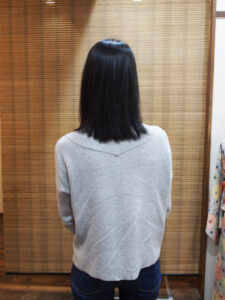 ヘアドネーション／ヘアカット／まとまるヘアスタイル／セミロング／名古屋／ヘアーサロン千鳥