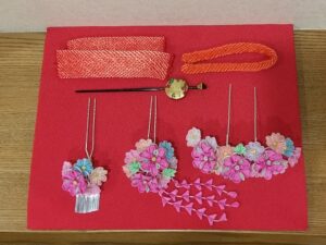 ７歳の七五三は地毛結いの日本髪で桃割れに