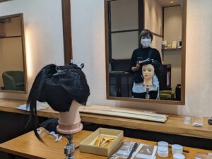 日本髪の結髪講習会／地毛で日本髪を結い上げる個人レッスン